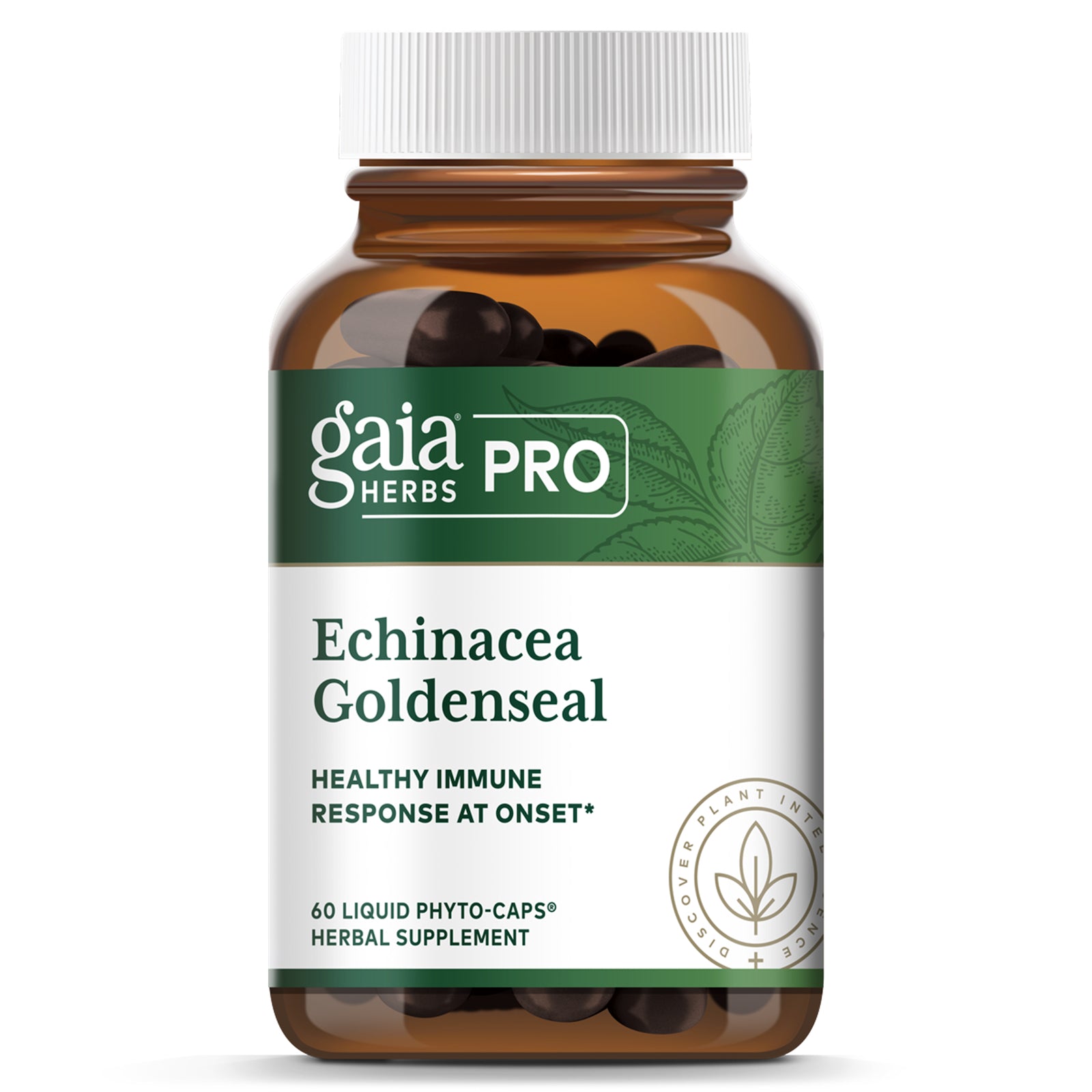 Gaia Herbs Professional solutions, Echinacea Goldenseal, 60 Liquid Phyto Caps UPC 751063398343 | HiLife Vitamins